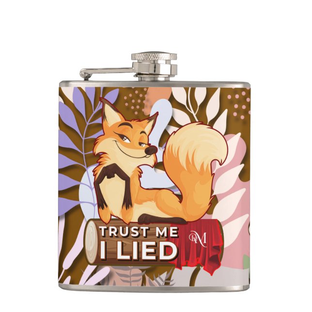 Vinyl Flask 6oz : Trust Me (brown) (Front)