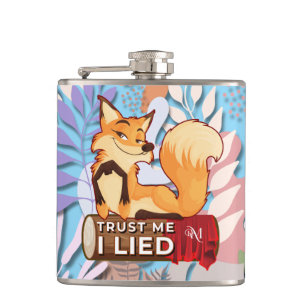 Vinyl Flask 6oz : Trust Me (light blue)
