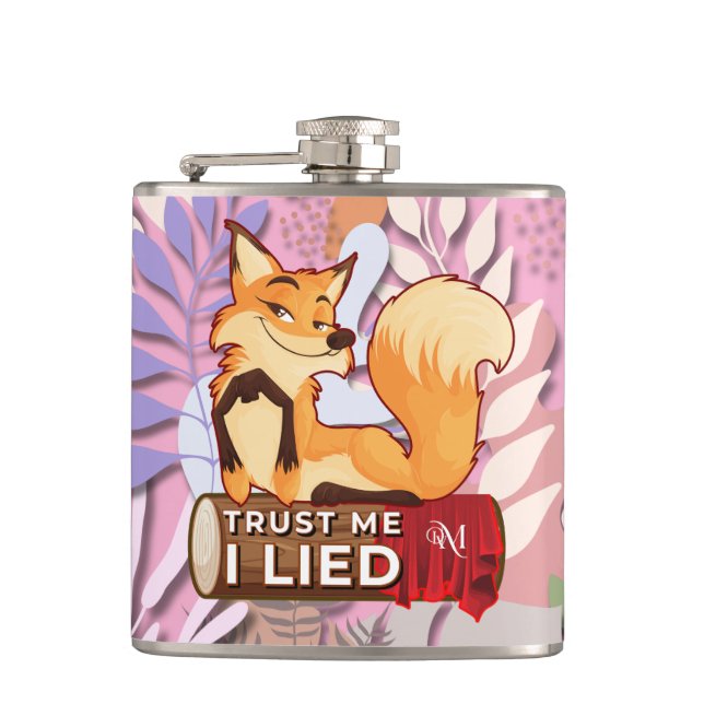 Vinyl Flask 6oz : Trust Me (pink) (Front)