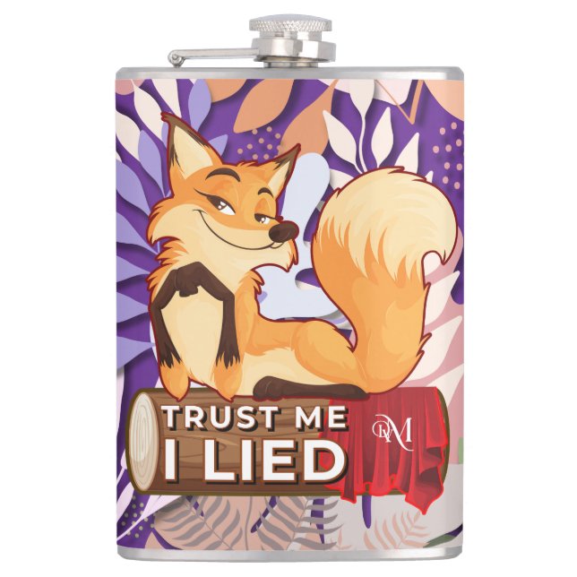 Vinyl Flask 8oz : Trust Me (purple) (Front)