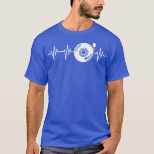 Vinyl Heartbeat Funny Disc Jockey DJ Gift T-Shirt