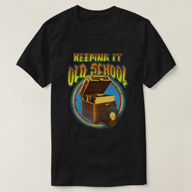 Vinyl Hip Hop Rock Music Old School3247 T-Shirt (Design Front)
