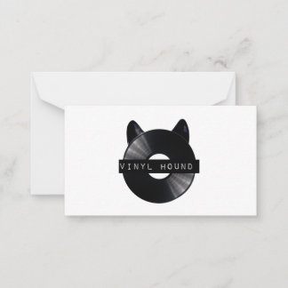 Vinyl Hound 3.5" x 2" Flat Note Card
