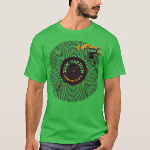 Vinyl Japanese Zen Garden Musical Notes Sounds of T-Shirt