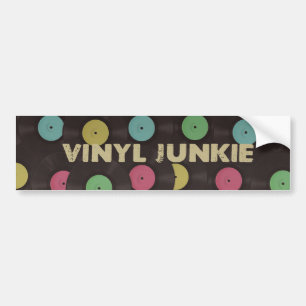 Vinyl Junkie Bumper Sticker