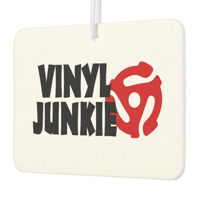 Vinyl Junkie Car Air Freshener (Left)