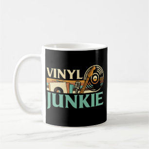 Vinyl Junkie LP Records DJ Turntable Music Collect Coffee Mug