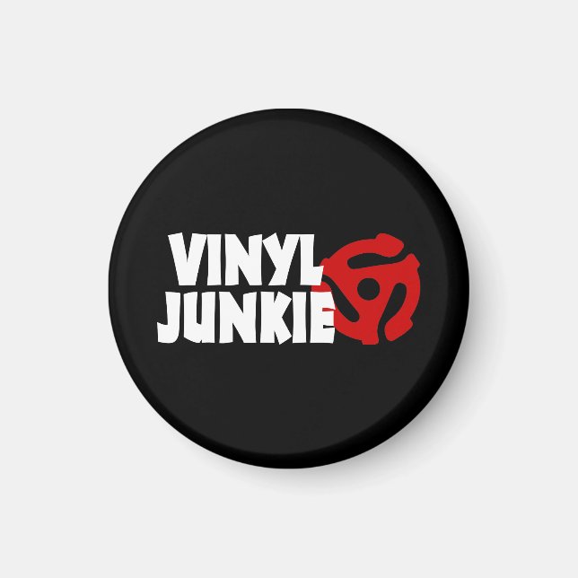 Vinyl Junkie Magnet (Front)