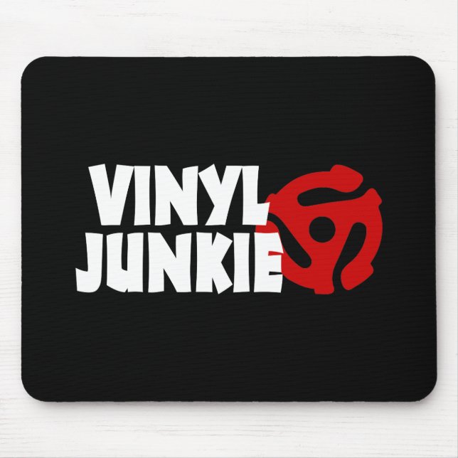 Vinyl Junkie Mouse Mat (Front)