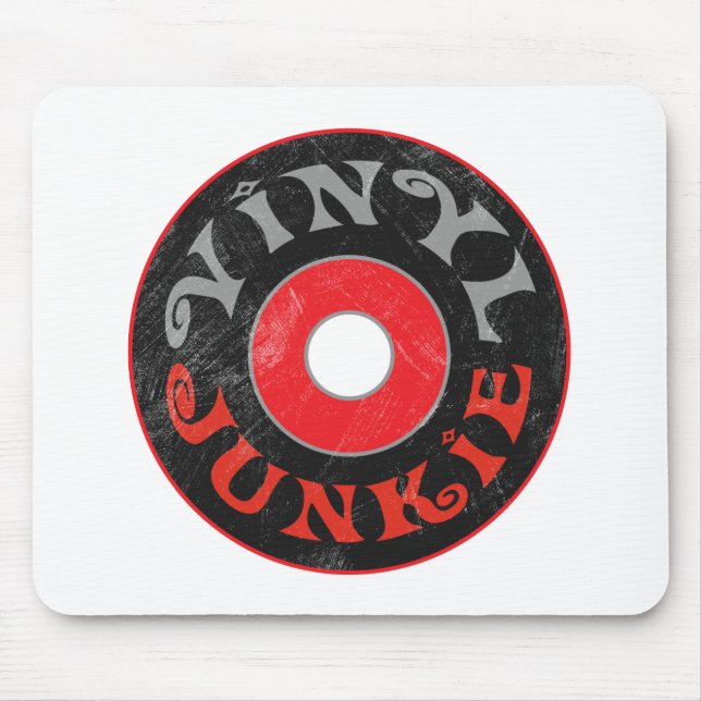 Vinyl Junkie Mouse Mat (Front)