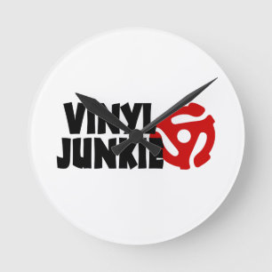 Vinyl Junkie Round Clock