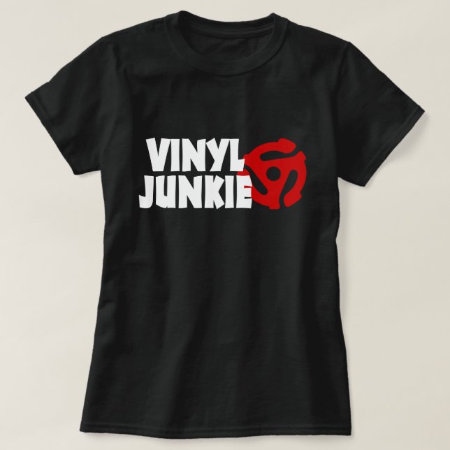 Vinyl Junkie T-Shirt (Design Front)