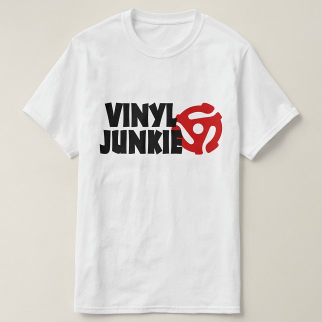 Vinyl Junkie T-Shirt (Design Front)