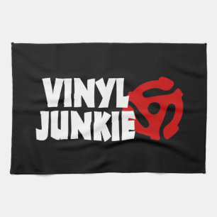 Vinyl Junkie Tea Towel