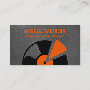 Vinyl   Leather Background Business Card