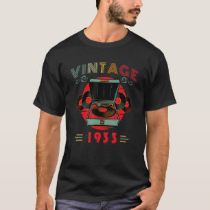 Vinyl Lover Birthday for Music Lover and DJ 1933 T-Shirt