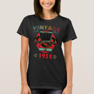 Vinyl Lover Birthday for Music Lover and DJ 1935 T-Shirt