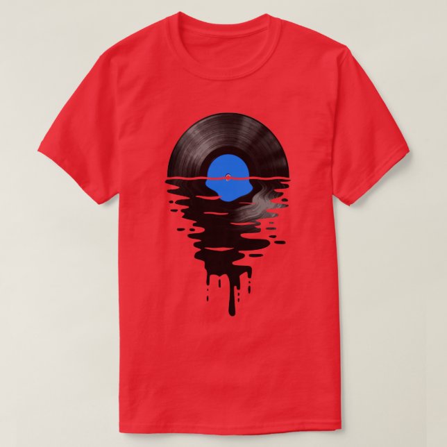 Vinyl LP Music Record Sunset Blue T-Shirt (Design Front)