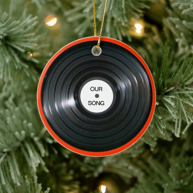 Vinyl LP Record Ceramic Tree Decoration (Tree)