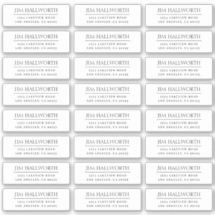 Vinyl Modern Black & White Return Address