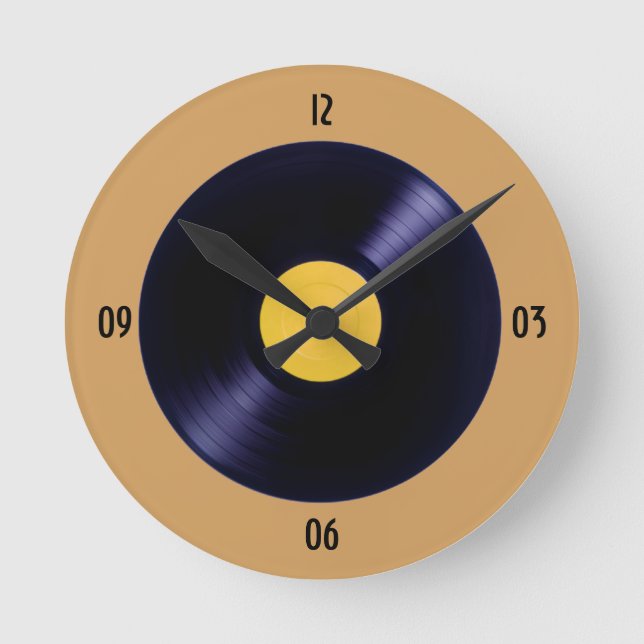 Vinyl music disc clock wall (Front)