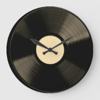 Vinyl Music Record Clock
