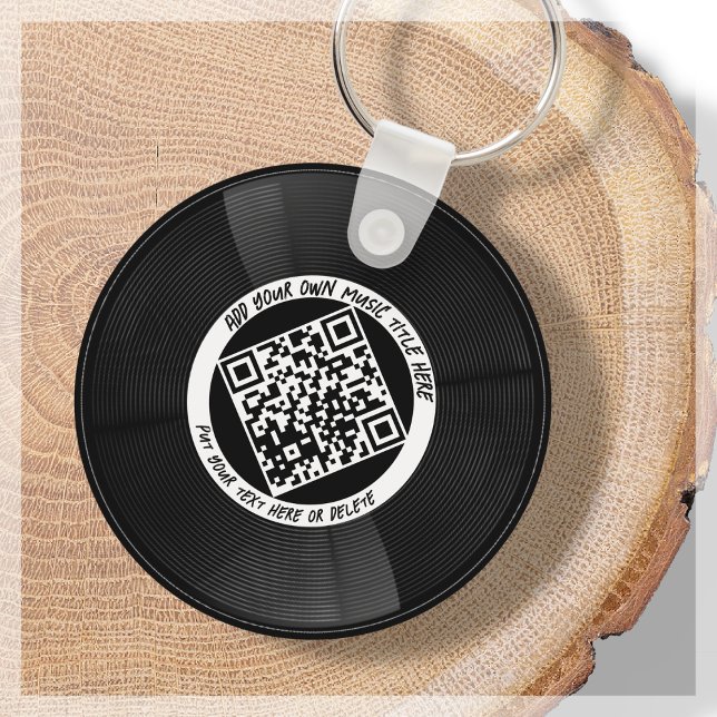 Vinyl | Musician DJ | QR Code  Key Ring (Creator Uploaded)