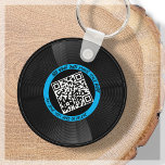 Vinyl | Musician DJ | QR Code Key Ring<br><div class="desc">Introducing our customisable vinyl LP style QR Code keychain- the perfect accessory for the music professional! This keychain features a sleek vinyl LP record in the colour blue, along with a QR code that can be linked to your own music. With our "personalise" feature, you can generate your own unique...</div>