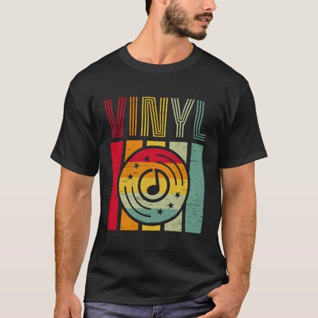 Vinyl Phonograph Record Music Dj T-Shirt (Front)