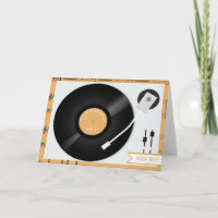 vinyl player birthday card