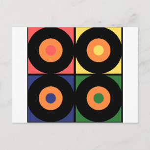 Vinyl Pop Art Postcard
