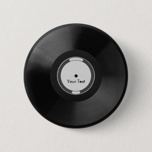 Vinyl.Record 6 Cm Round Badge
