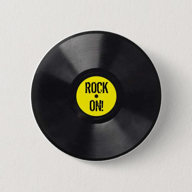 Vinyl Record 6 Cm Round Badge (Front)