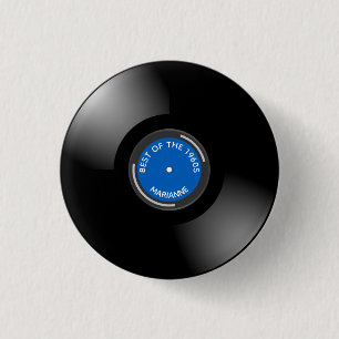 Vinyl Record Album Design Button