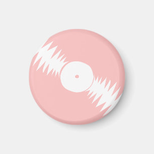 Vinyl Record Album   Pink Girly Groovy 70s Retro Magnet
