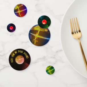 Vinyl Record and Disco Balls - Disco Fever Confetti