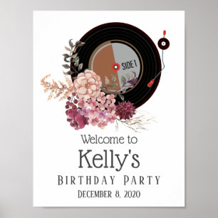 Vinyl Record birthday Poster