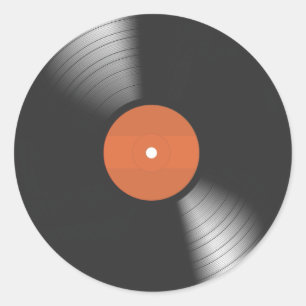 Vinyl Record Classic Round Sticker