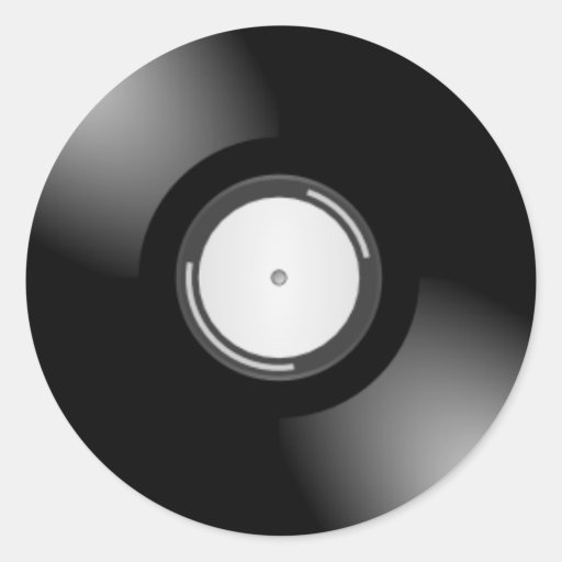 Image of Vinyl Record Classic Round Sticker
