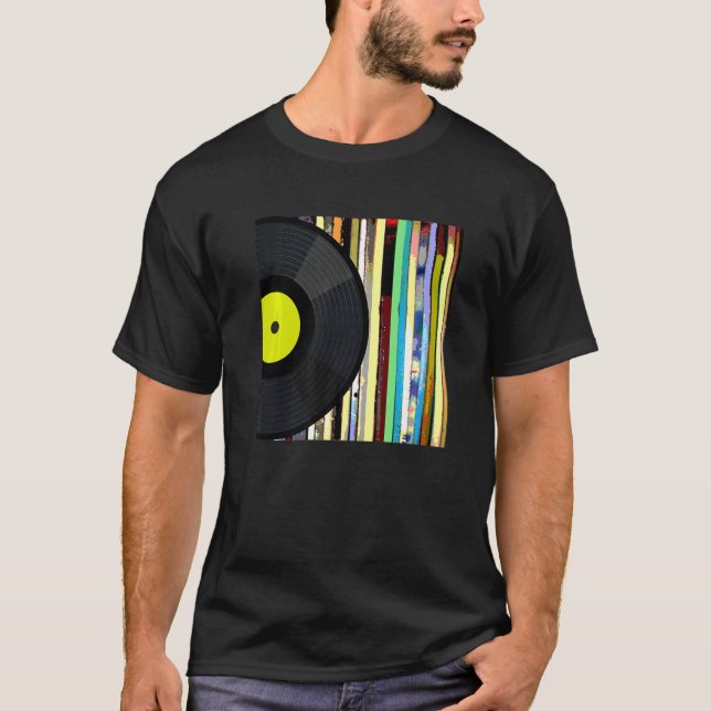 Vinyl Record Collecting  Vinyl Album Collection T-Shirt (Front)