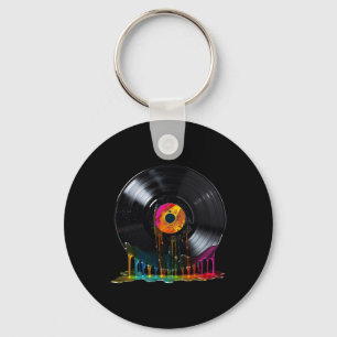 Vinyl Record Colourful Retro Vintage Vinyl Record Key Ring