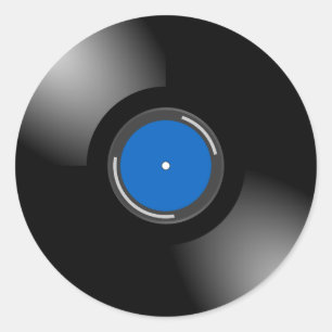 Vinyl Record Design Classic Round Sticker