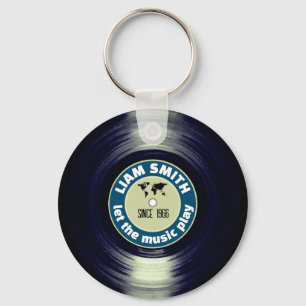 Vinyl Record Elegant Keychain 