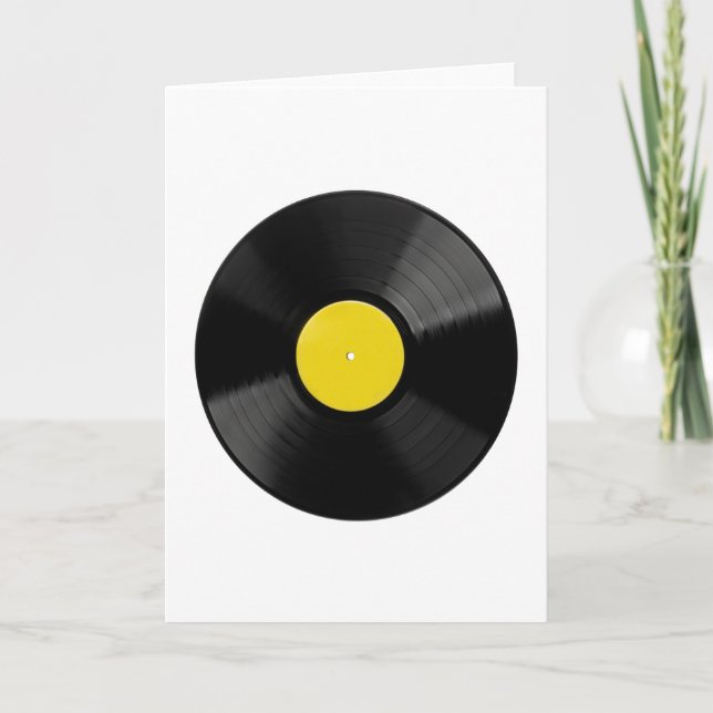 Vinyl Record Greeting Card (Front)