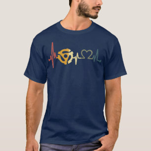 Vinyl Record Heartbeat Vintage Retro DJ Old T-Shirt