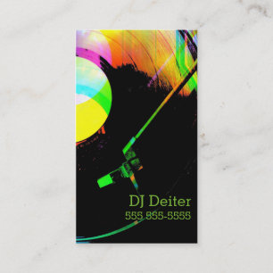 Vinyl record in many colours business card