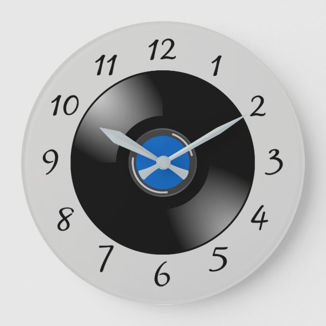 Vinyl Record Large Clock (Front)