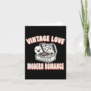 Vinyl Record Lover Valentine Vintage Love Modern R Card