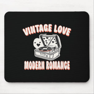 Vinyl Record Lover Valentine Vintage Love Modern R Mouse Mat