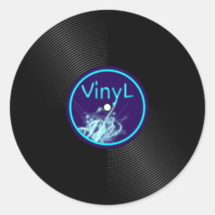 Vinyl Record LP Album 33 Classic Round Sticker